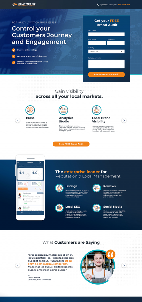 Chatmeter: Landing Page